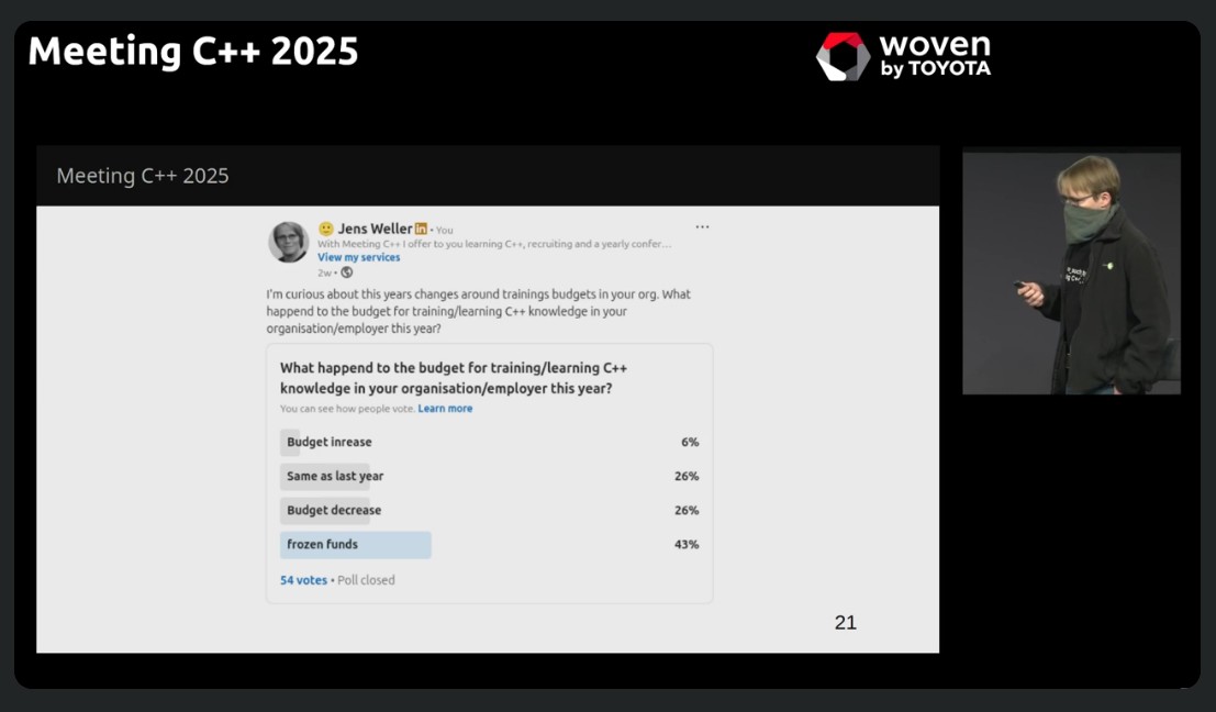Jens Weller: Meeting C++ update - survey